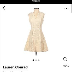 Lauren Conrad ivory lace dress